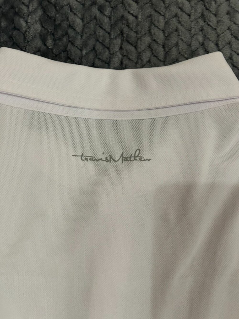Travis Mathew Men's XL Golf Polo Shirt Navy White Short Sleeve Casual - Picture 7 of 7